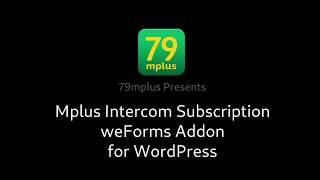 Intercom Subscription Plugin for weForms on WordPress