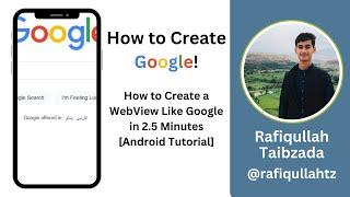 How to Create a WebView Like Google in 2.5 Minutes [Android Tutorial in Kotlin]