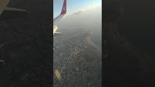 Landing in Tel-Aviv-Jaffa, Israel, aerial view