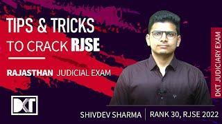 Rajasthan Judicial Service Exam 2022 | Strategy To Crack RJSE  | By Shivdev Sharma, Rank 30