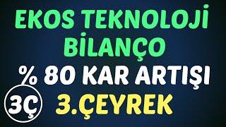 EKOS TEKNOLOJİ BİLANÇO SONUÇLARI - %80 kar  3.çeyrek #EKOS #ekos #ekosyorum #borsa #ekosteknoloji