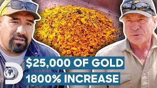 $25,000 Gold Payday After 1800% Production Increase! | Gold Rush: Mine Rescue With Freddy & Juan