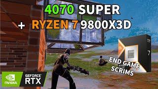 Ryzen 7 9800X3D + RTX 4070 Super | Fortnite Endgame Scrims | Low Meshes | 1080p