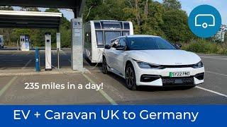 EV towing a caravan to Germany from Scotland: Range and cost