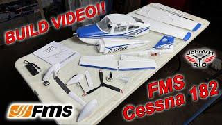 Detailed Assembly ALL NEW FMS Cessna 182! 4s power! #cessna182 1500mm   @fmsmodelRC