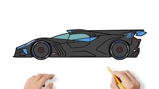 How to draw a BUGATTI BOLIDE / drawing Bugatti Bolid sports car step by step