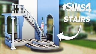 Functional Stairs Tricks • Tutorial (No CC) the Sims 4 | Speed build