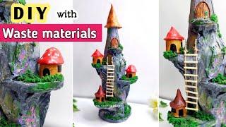 Beautiful DIY using waste materials | waste materials craft ideas | bottle art | PC Crafts Planet