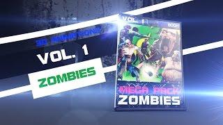 3D Animations ZOMBIES Mega Pack 1 - Green Screen PixelBoom