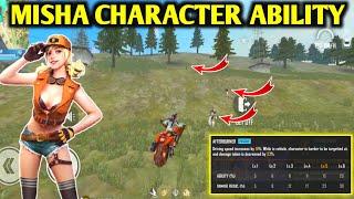 MISHA CHARACTER ABILITY FULL DETAILS | FREE FIRE MISHA CHARACTER ABILITY | MISHA ABILITY FREE FIRE |
