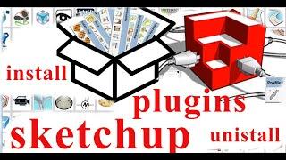 How to install sketchup plugin or uninstall sketchup extension. .rbz,rb,rbs file.Tutorial.Beginners.