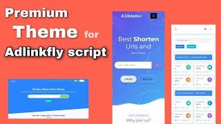 New Adlinkfly Theme | Premium theme for Adlinkfly script | Adlinkfly Theme