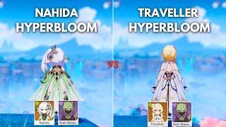 C0 Nahida vs Traveller ! Best HyperBloom Team for C0 Kuki !! [ Genshin Impact ]