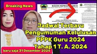 Jadwal Terbaru Pengumuman Hasil Seleksi PPPK Guru Tahap 1 2024 !! Info Terbaru