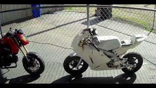 Honda NSF100 with a salvaged XR100 engine: first post-swap laps