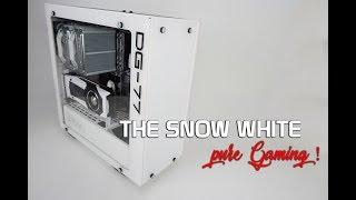 The Snow White PC Build EVGA DG 77 AMD RYZEN GTX 1080 GSKILL SNIPER