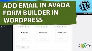 How to Add Email in Avada Form Builder in WordPress | Email Notification