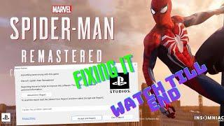 How to fix spiderman remastered something went wrong, black screen, crash [working 100%] with proof