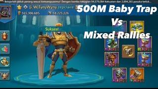 Lords Mobile - F2P 500m Rally trap vs mix rally