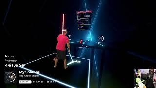 Which Celebrities Are Secretly Watching Me CRUSH Beat Saber? Green Screen Expert Plus Gameplay