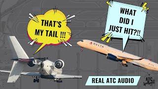 The Whole Tail is Off!: ATC Audio Captures 2 Delta Planes Collision on Atlanta Airport Taxiway