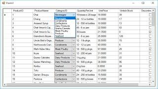 C# Tutorial - Add Combobox to DataGridView | FoxLearn