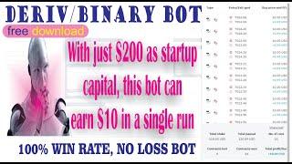 DERIV BOT 100% NO LOSS // FREE DOWNLOAD // DIGIT DIFFER BINARY BOT