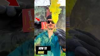 Holi special - make colour smoke #experiment #shorts #short #holi