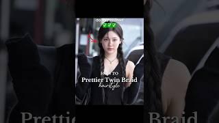 How to get Prettier Twin Braid Hairstyle  Hope you guys like it 🫶 #braids #hairtutorial