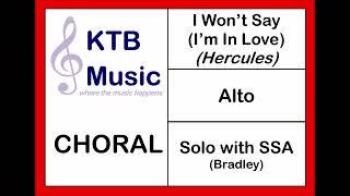 I Won't Say (I'm In Love)(Hercules) Solo with SSA Choir [Alto Part Only]