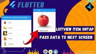 Flutter ListView onTap send selected item data to next screen