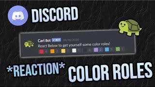 How to set up *REACTION Color Roles* In your Discord Server! [TUTORIAL]