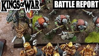 Abyssal Dwarfs vs Orcs - Kings of War Battle Report