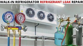 HVACR Service Call: Walk In Refrigerator Refrigerant Leak Repair (How To Fix A Refrigerant Leak)