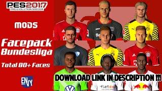 PES 2017 Mods | Facepack Bundesliga  - NO REAL EYES, INCLUDED 80+ FACES