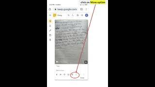 Image to Text using Google Keep