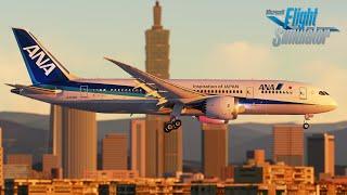 MSFS 2020 - Kuro 787 V2 | AMAZING Offset approach and landing in Taipei Songshan