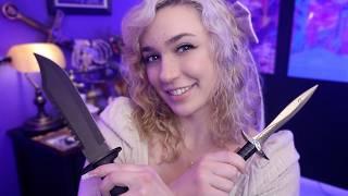 Cutting Edge ASMR ️ Whispering Knife & Sword Show & Tell 