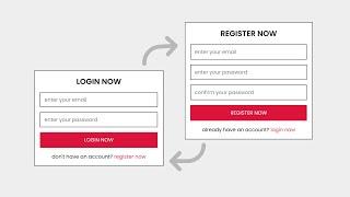 How To Make A Login & Register Form Using HTML - CSS - PHP - MySQL