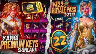  YANGI PREMIUM KEYS va M22 ROYALE PASS TO'LIQ SKINLARI /  BUGATTI SKINLARI MINIB KO'RAMIZ