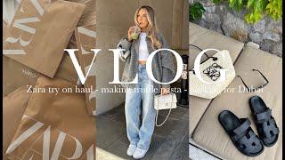 ZARA TRY ON HAUL, PACKING FOR DUBAI, COOKING AT HOME | VLOG | Freya Killlin