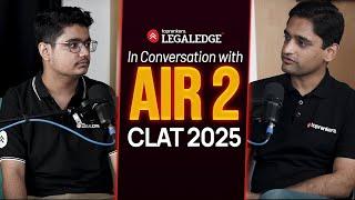 CLAT 2025 Topper AIR 2 Aniruddh Pathak Interview | CLAT Topper Interview Journey to All India Rank 2