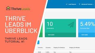 THRIVE LEADS TUTORIAL #1 | Das WordPress Plugin im Überblick