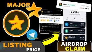 Major Airdrop Withdrawal | Major Airdrop Listing Date | Major Airdrop Price Predict | Major Update