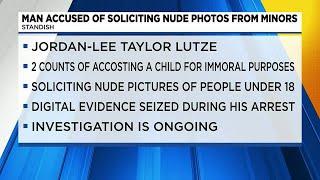 Man arrested for soliciting nude photos from minors, police say