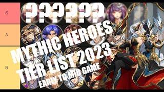 Mythic Heroes HERO TIER LIST January 2023 || Early to Mid Game Tier List - StyxTin Mythic Heroes