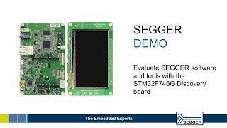 SEGGER Demo running on the STM32F746G