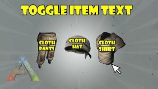 toggle item text 