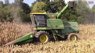 JOHN DEERE 6620 TURBO Combine Harvesting Corn