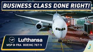 FANTASTIC Lufthansa Business Class Experience! 8-Hour Boeing 787-9 Trip Report | MSP-FRA